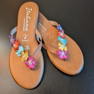 Italina Women's Multicolor Floral Sandals